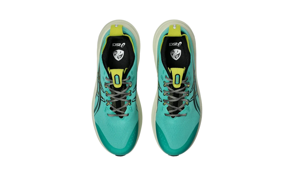 Overkicks - ASICS Gel-Nimbus 28 TR Aurora Green Black (1011C216-300) - detalle suela