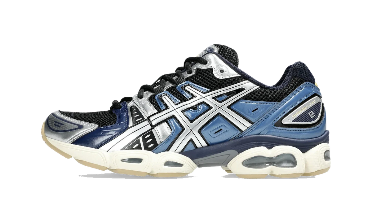 Overkicks - ASICS Gel-Nimbus 9 Black Pure Silver Blue (1201A424-006) - vista lateral