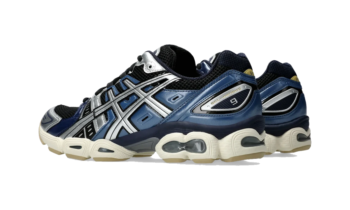 Overkicks - ASICS Gel-Nimbus 9 Black Pure Silver Blue (1201A424-006) - par completo