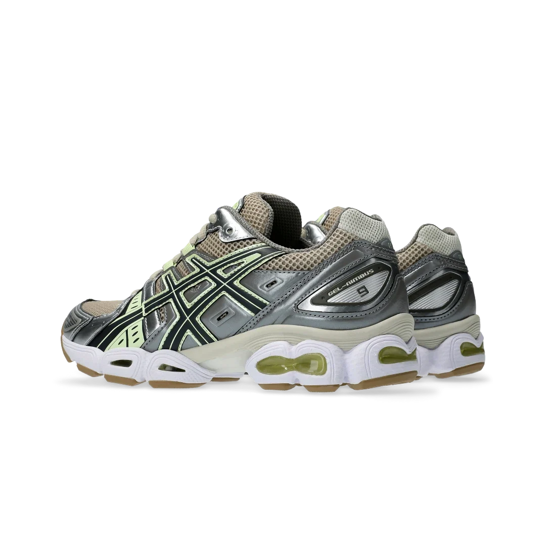 Overkicks - ASICS Gel-Nimbus 9 Feather Grey (Womens) (1202A278-021) - par completo