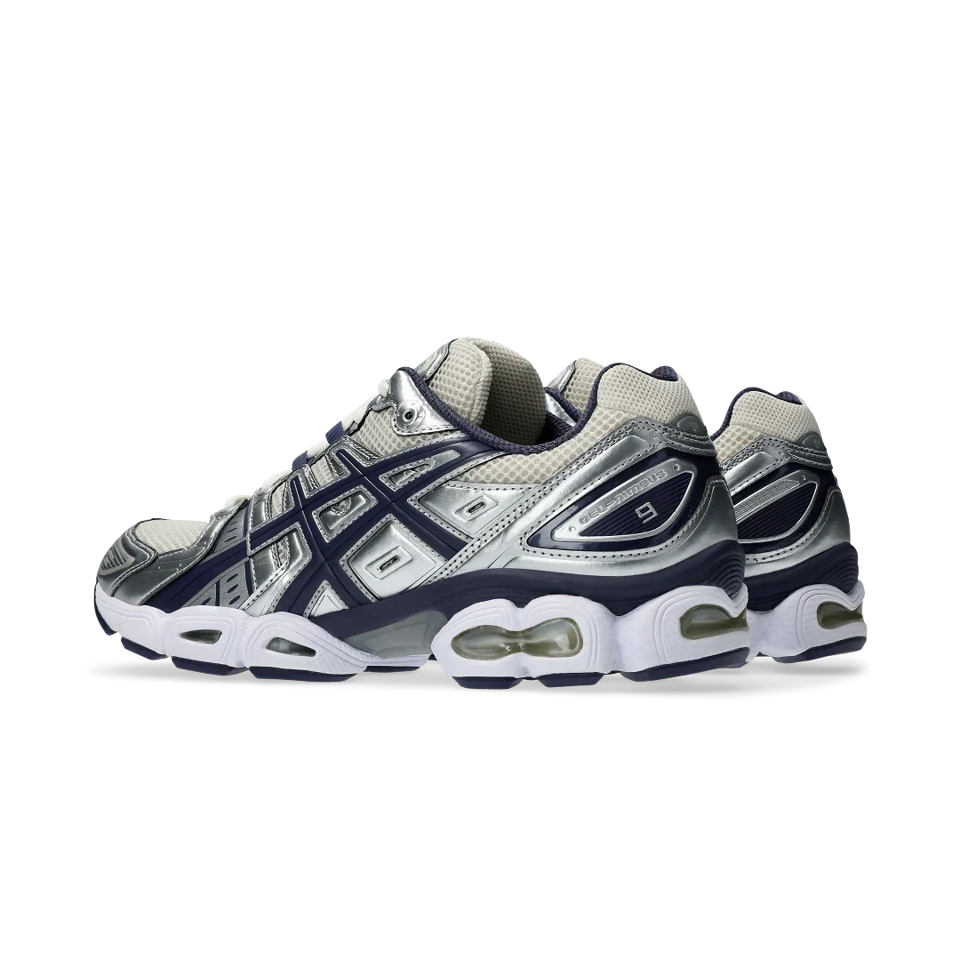 Overkicks - ASICS Gel-Nimbus 9 Oatmeal Indigo Fog (1203A600-250) - par completo