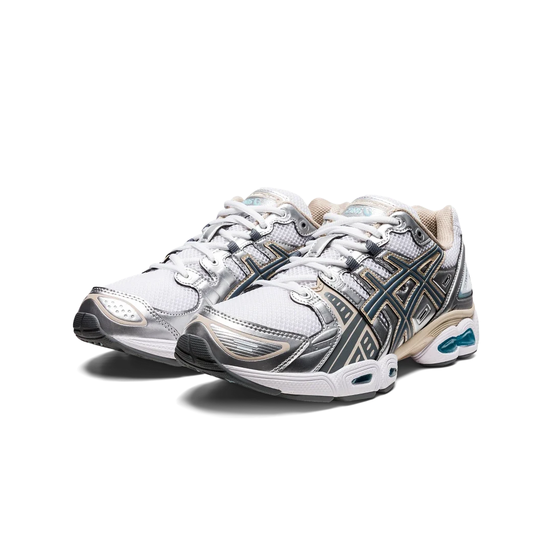 Overkicks - ASICS Gel-Nimbus 9 White Steel Grey (1201A424-102) - vista trasera