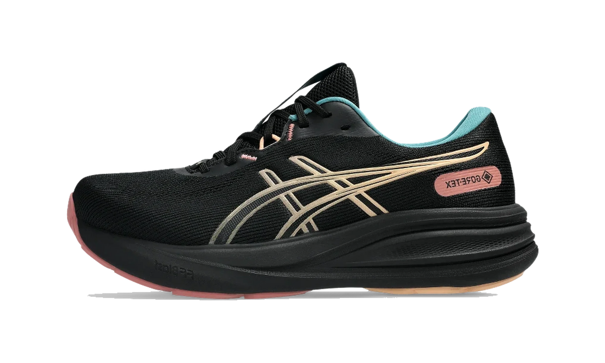 Overkicks - ASICS Gel-Pulse 17 Gore-Tex Black Apricot Crush (Womens) (1012B926-001) - vista lateral