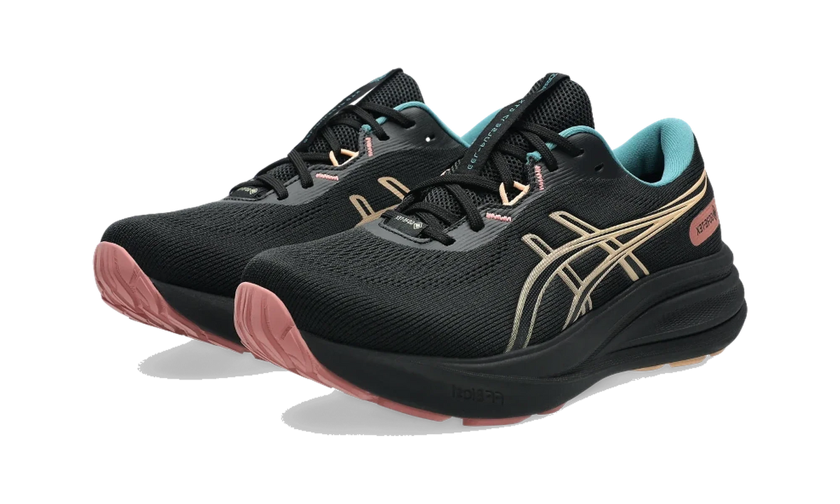Overkicks - ASICS Gel-Pulse 17 Gore-Tex Black Apricot Crush (Womens) (1012B926-001) - vista trasera