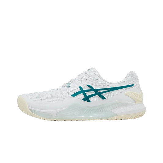 Overkicks - ASICS Gel-Resolution 9 White Pitch Green (1041A435-101) - vista lateral