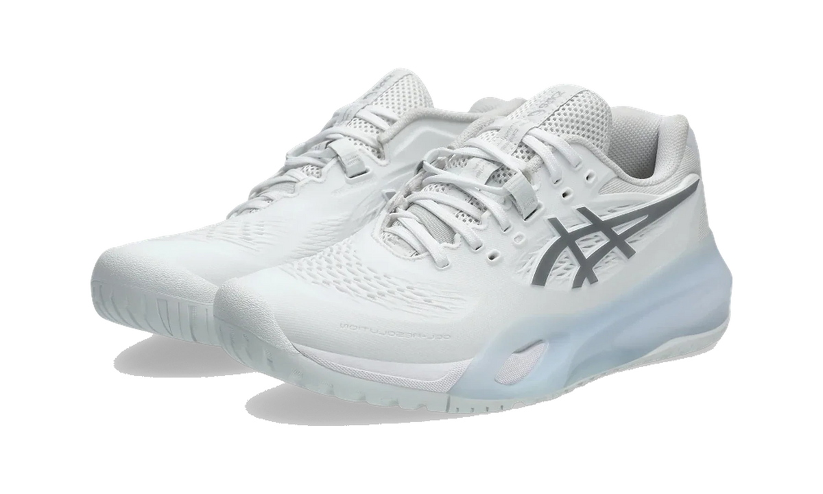 Overkicks - ASICS Gel-Resolution X White Pure Silver (Womens) (1042A279-100) - vista trasera