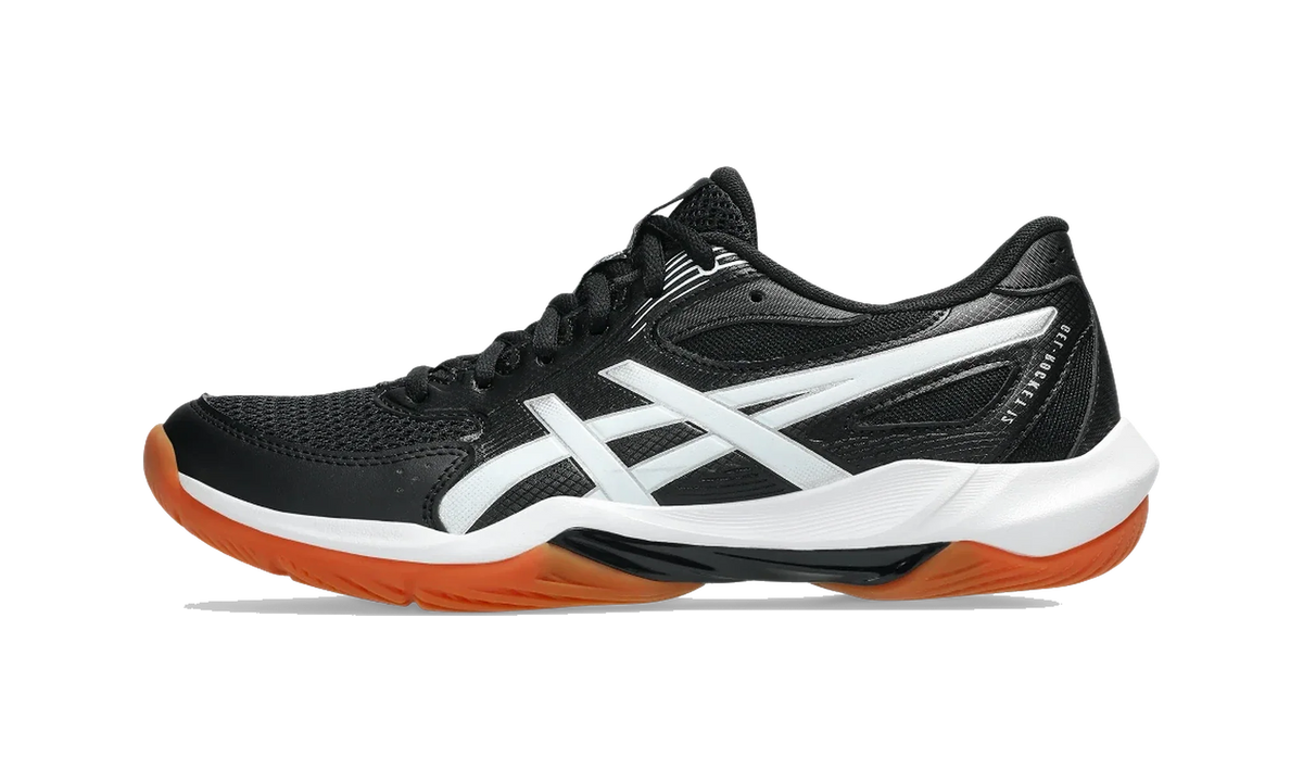 Overkicks - ASICS Gel-Rocket 12 Black White (Womens) (1072A119-001) - vista lateral