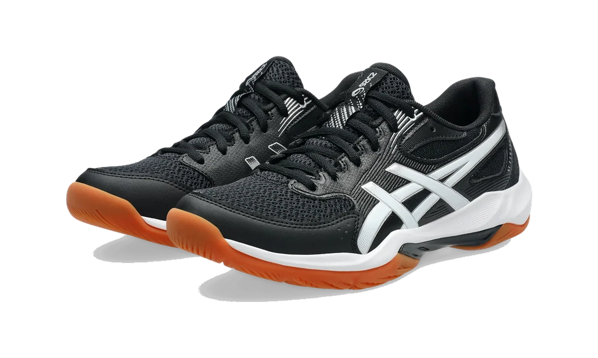Overkicks - ASICS Gel-Rocket 12 Black White (Womens) (1072A119-001) - vista trasera