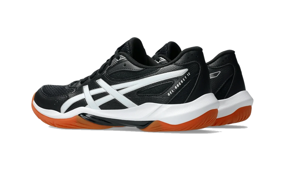 Overkicks - ASICS Gel-Rocket 12 Black White (Womens) (1072A119-001) - par completo