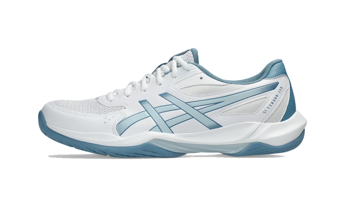 Overkicks - ASICS Gel-Rocket 12 White Cool Grey (1071A116-103) - vista lateral