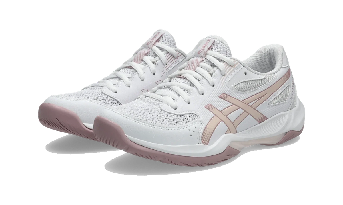 Overkicks - ASICS Gel-Rocket 12 White Pearl Pink (Womens) (1072A119-103) - vista trasera