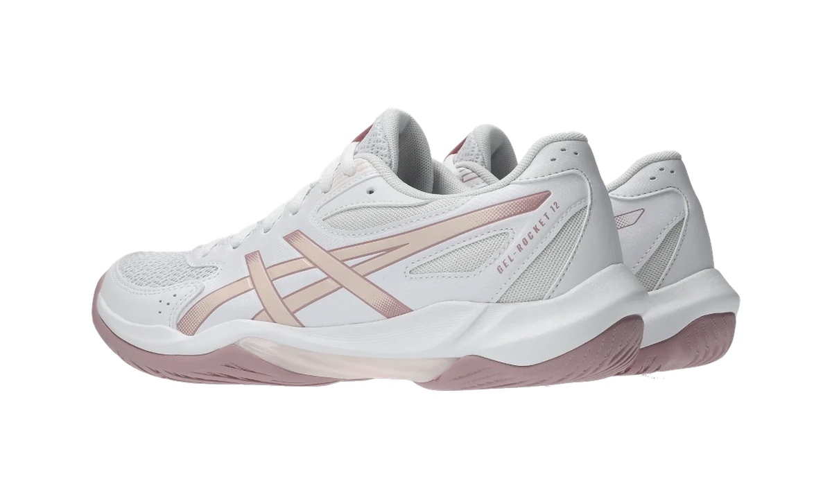 Overkicks - ASICS Gel-Rocket 12 White Pearl Pink (Womens) (1072A119-103) - par completo