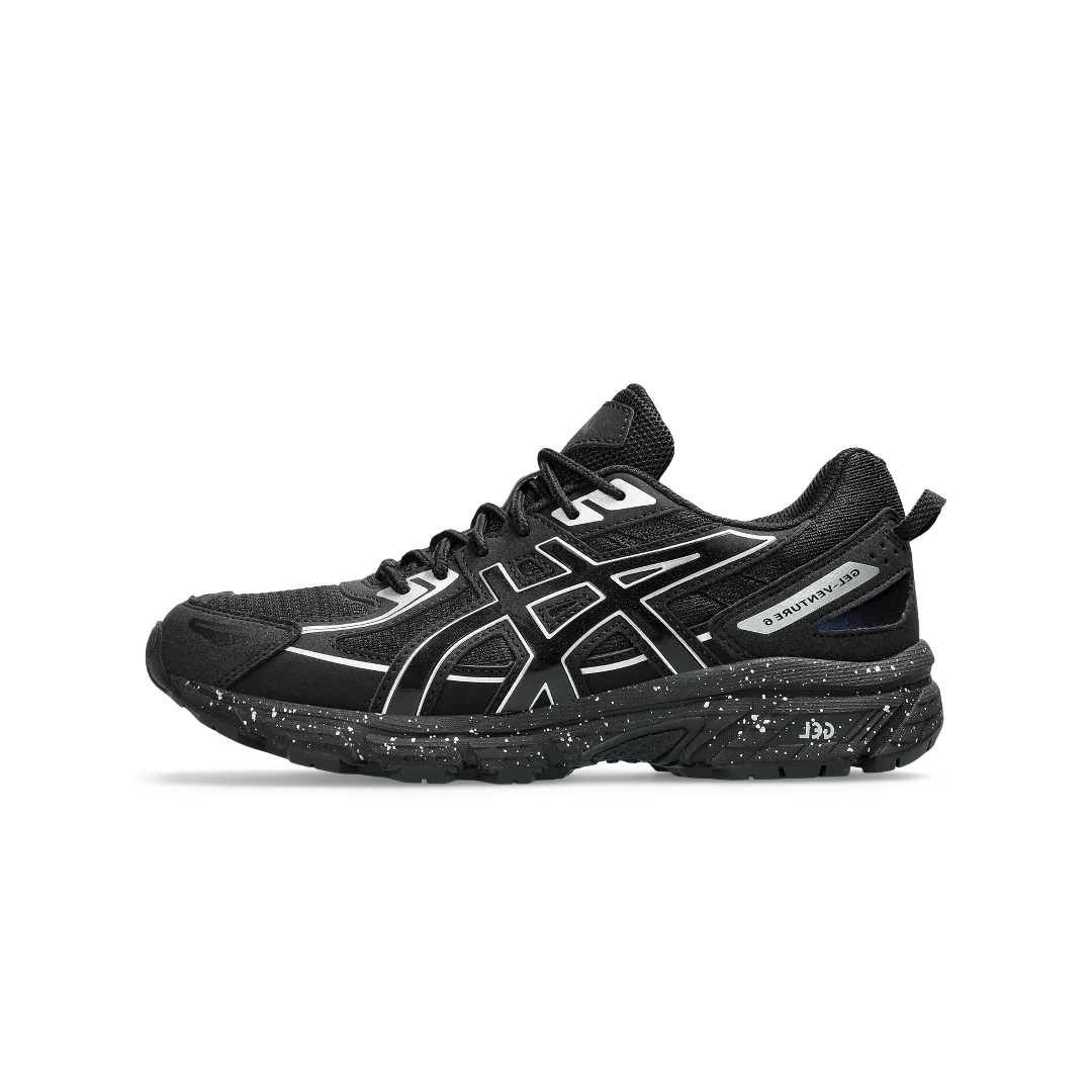 Overkicks - ASICS Gel-Venture 6 Black Pure Silver (GS) (1204A122-003) - vista lateral