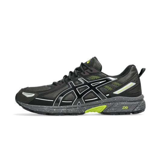 Overkicks - ASICS Gel-Venture 6 Obsidian Grey Black Lime (1203A438-027) - vista lateral