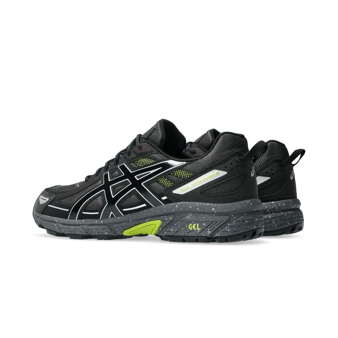 Overkicks - ASICS Gel-Venture 6 Obsidian Grey Black Lime (1203A438-027) - par completo
