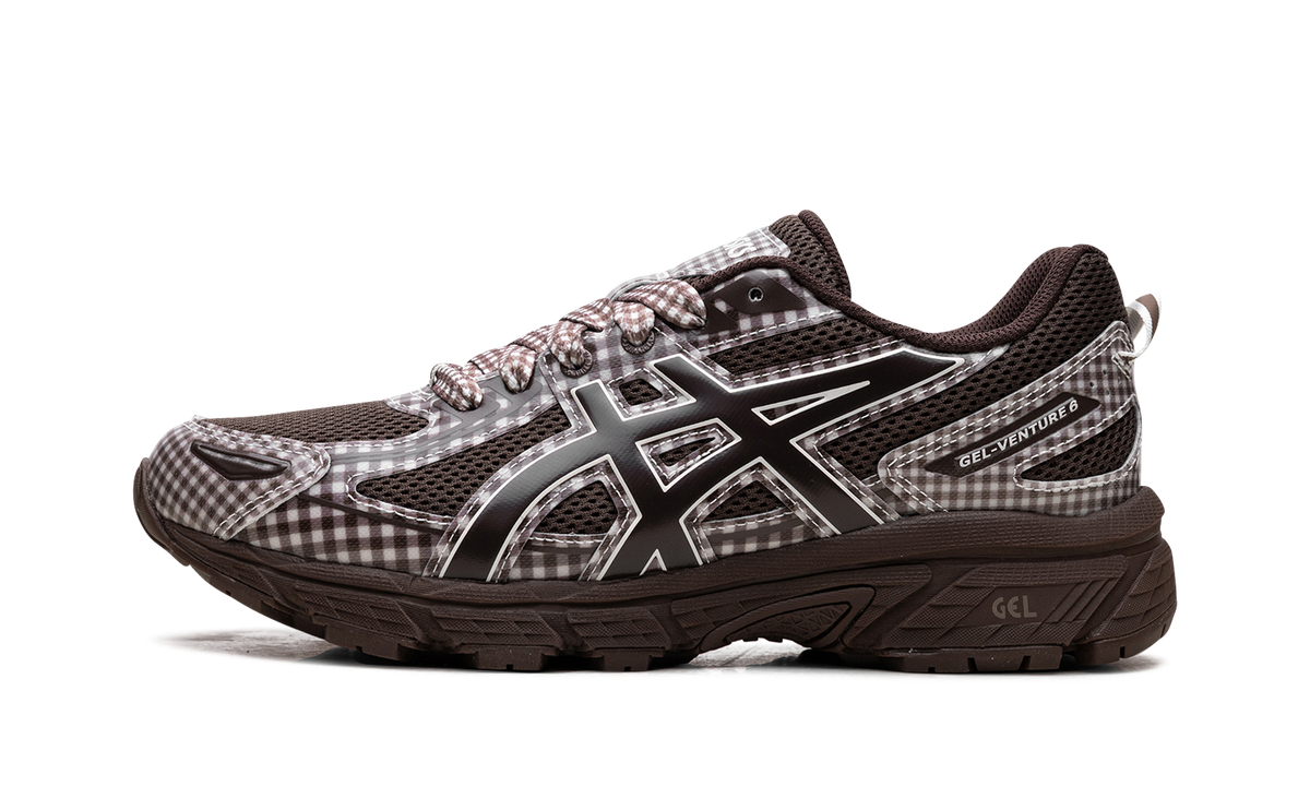 Overkicks - ASICS Gel-Venture 6 Story mfg. Reddish Brown Gingham (1203A712-200) - vista lateral