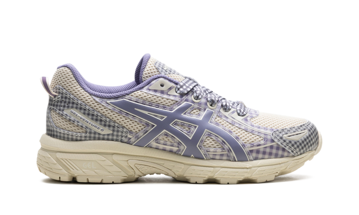 Overkicks - ASICS Gel-Venture 6 Story mfg. Vanilla Violet Quartz Gingham (1203A712-250) - detalle talon