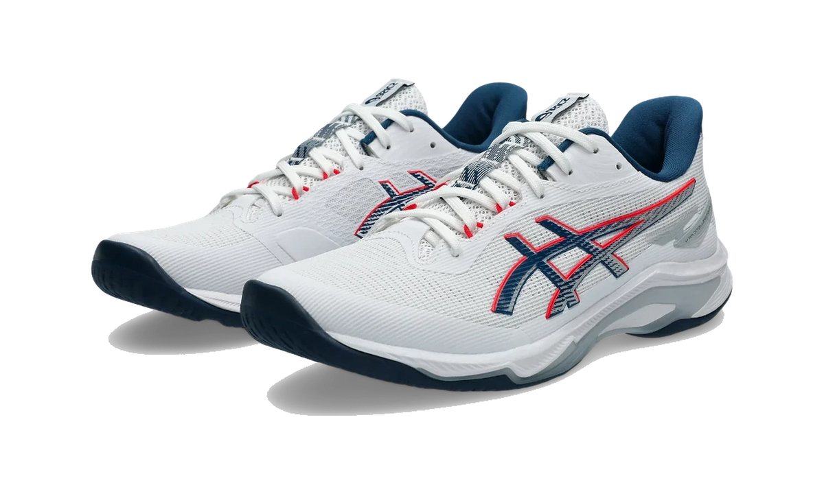 Overkicks - ASICS Netburner Ballistic FF 4 White Mako Blue (1051A088-101) - vista trasera