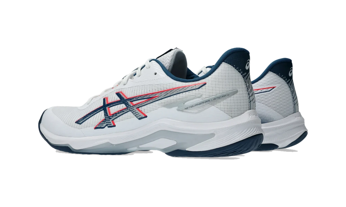 Overkicks - ASICS Netburner Ballistic FF 4 White Mako Blue (1051A088-101) - par completo