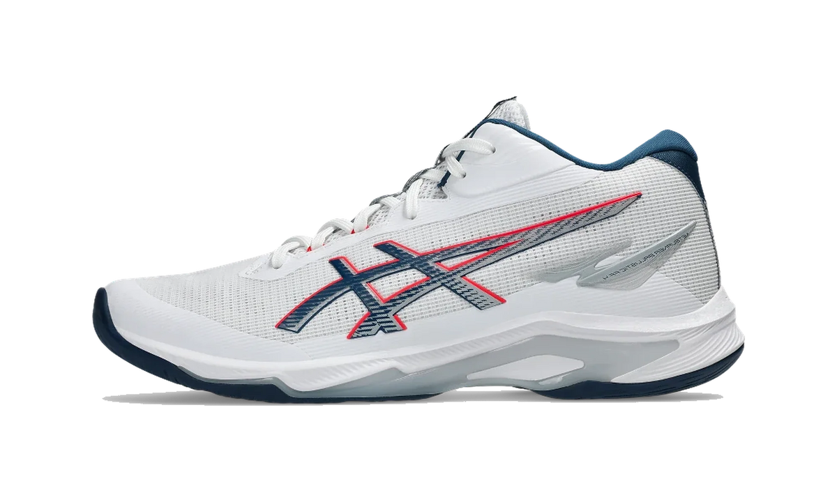 Overkicks - ASICS Netburner Ballistic FF MT 4 White Mako Blue (1051A090-101) - vista lateral