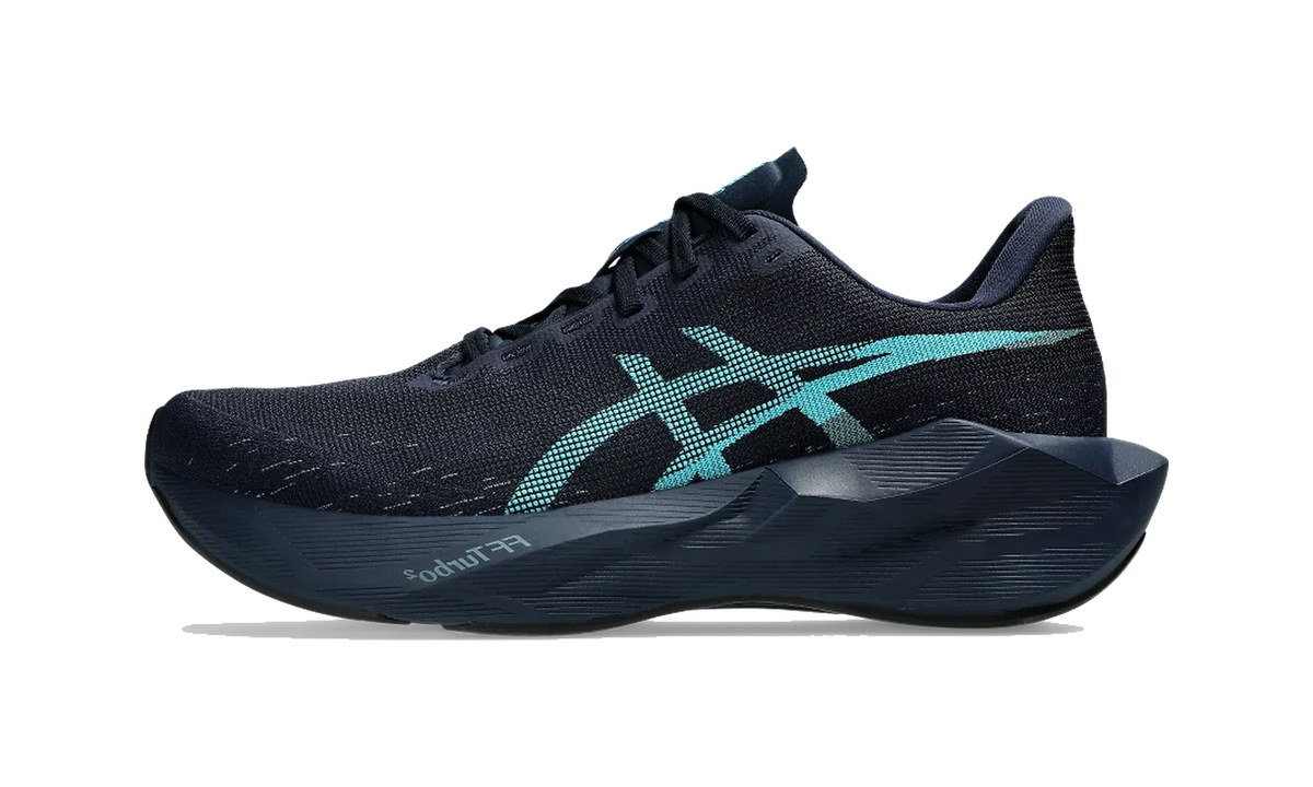 Overkicks - ASICS Novablast 6 Midnight Energy Aqua (1011C243-402) - vista lateral