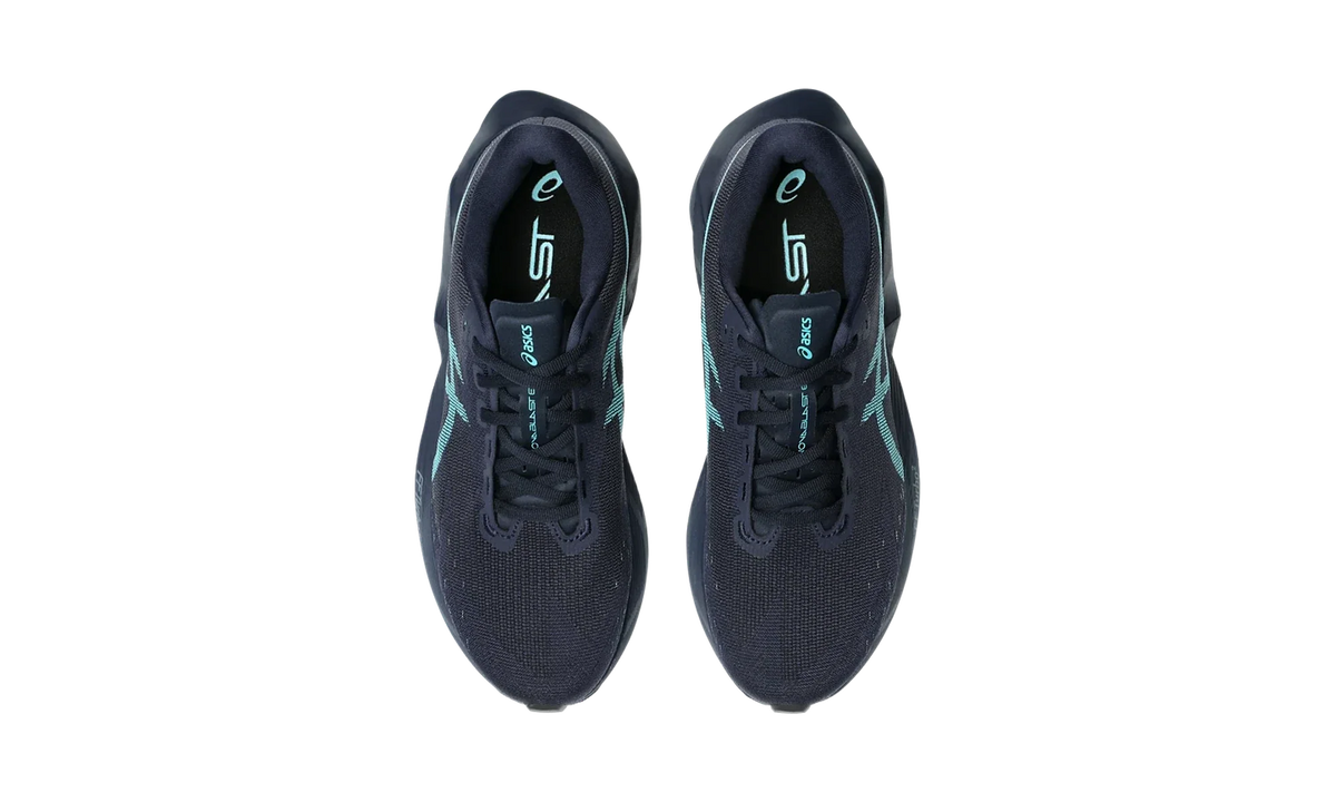 Overkicks - ASICS Novablast 6 Midnight Energy Aqua (1011C243-402) - detalle suela