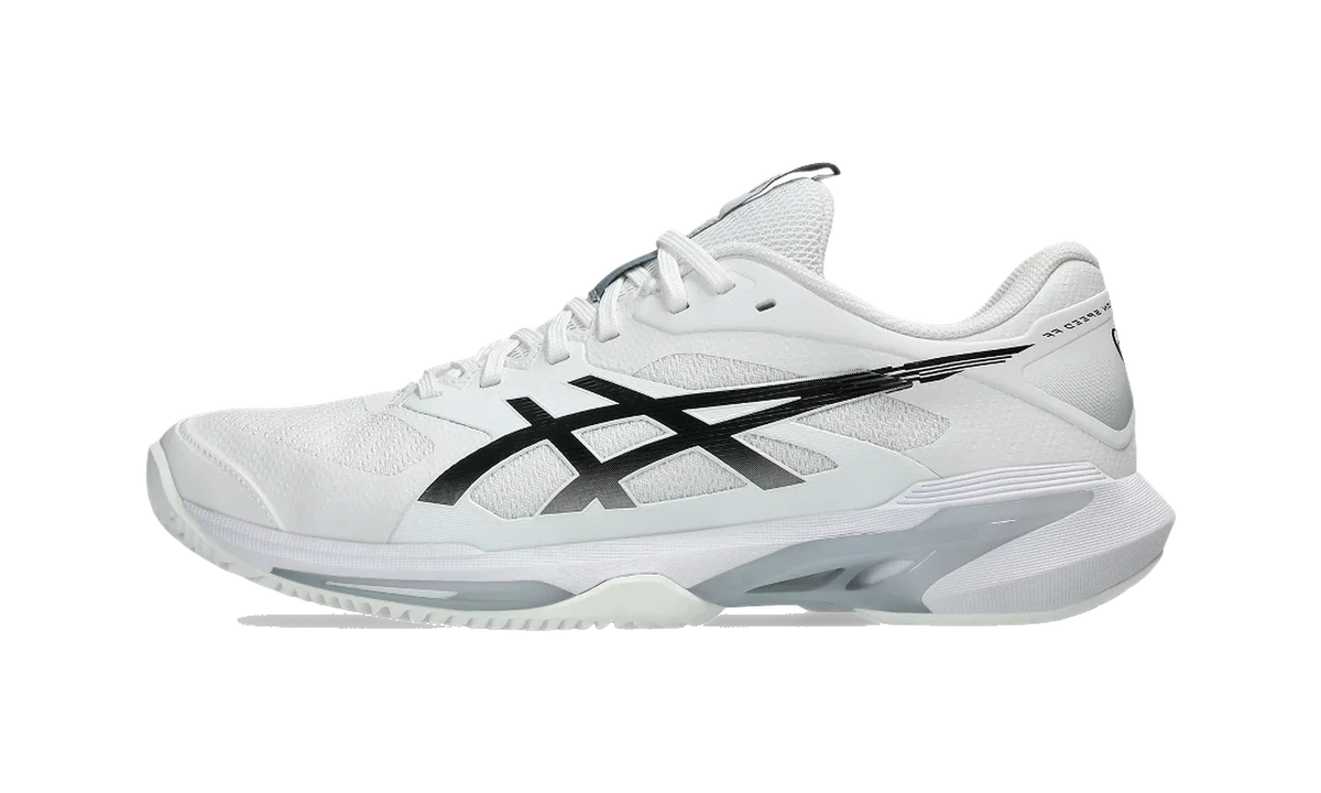 Overkicks - ASICS Solution Speed FF 4 Clay White Black (1041A533-100) - vista lateral