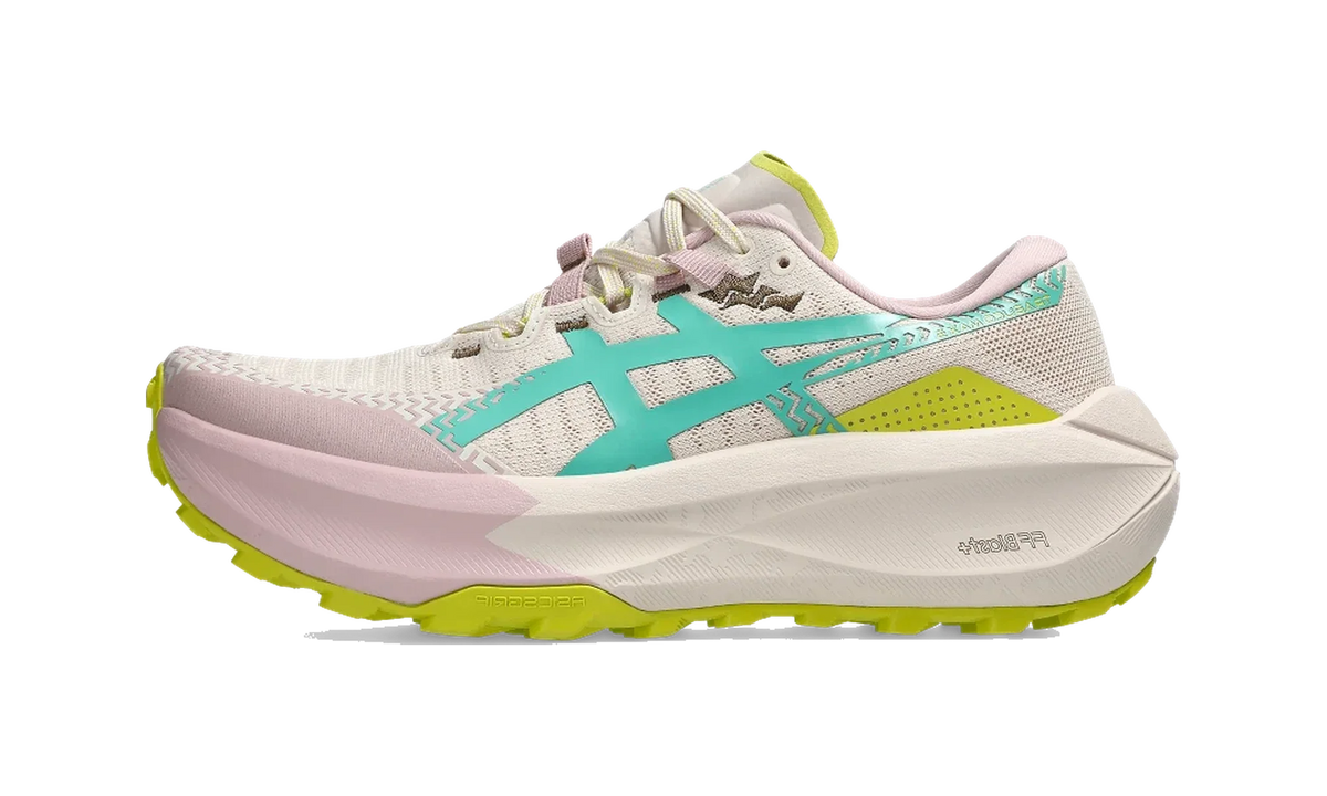 Overkicks - ASICS Trabuco Max 5 Mineral Beige Aurora Green (Womens) (1012B937-250) - vista lateral