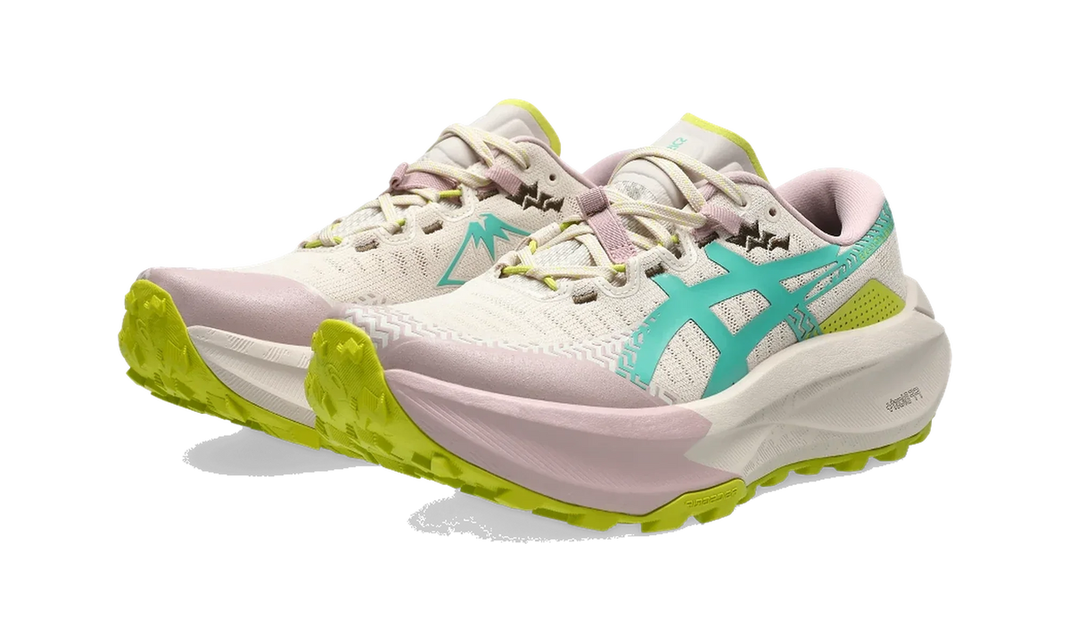 Overkicks - ASICS Trabuco Max 5 Mineral Beige Aurora Green (Womens) (1012B937-250) - vista trasera