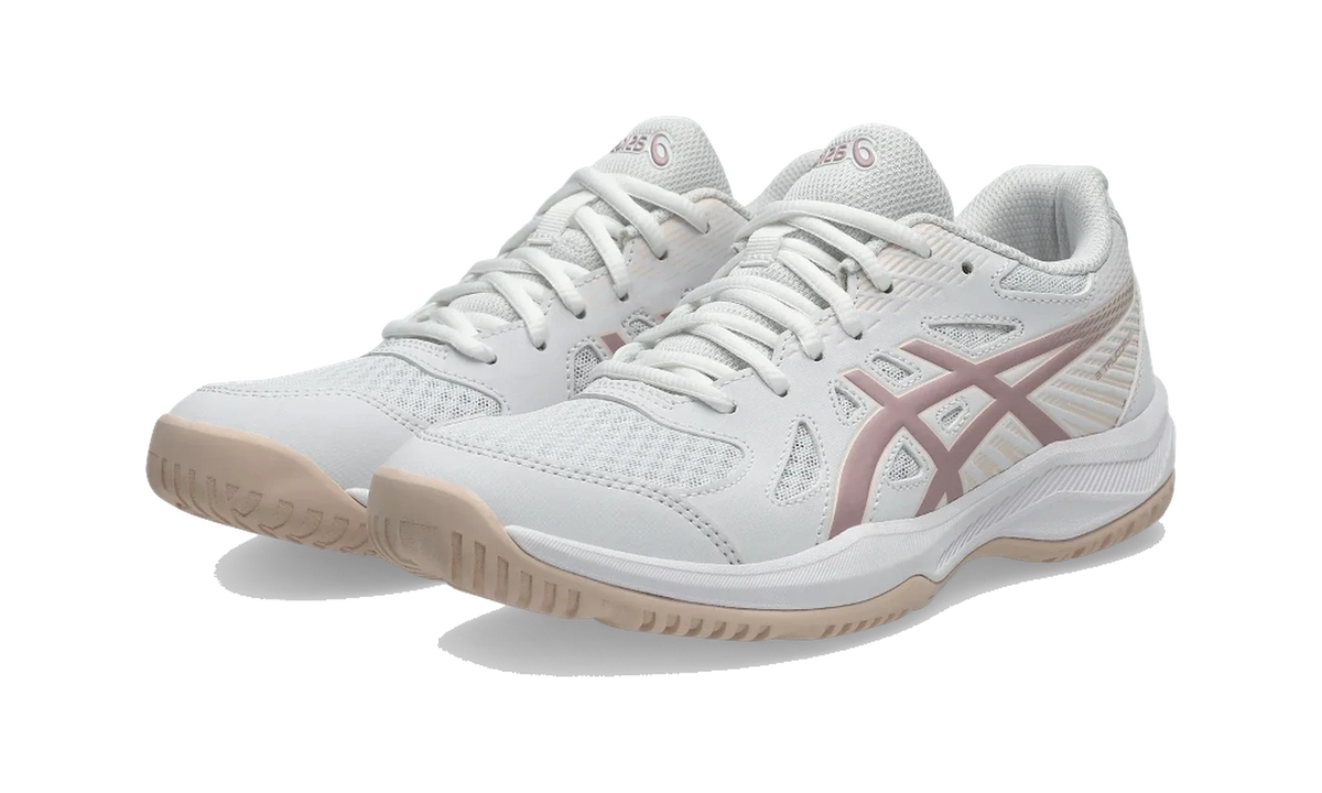 Overkicks - ASICS Upcourt 6 White Morganite (Womens) (1072A107-104) - vista trasera
