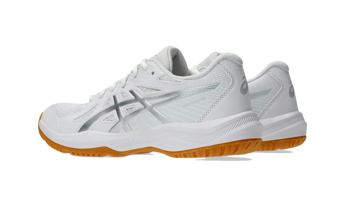 Overkicks - ASICS Upcourt 6 White Pure Silver (Womens) (1072A107-100) - par completo