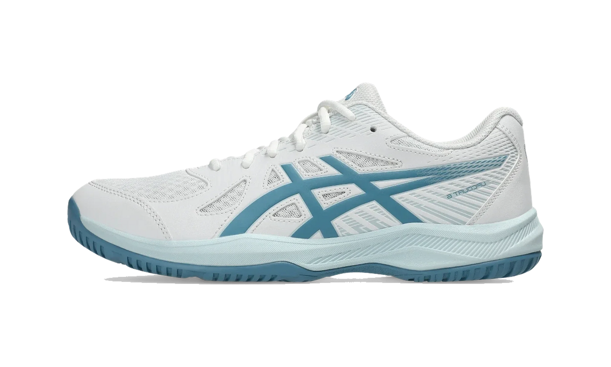 Overkicks - ASICS Upcourt 6 White Saba Blue (1071A104-105) - vista lateral