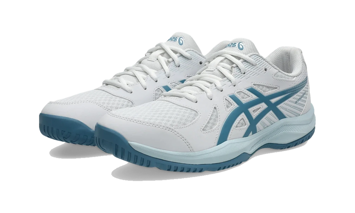 Overkicks - ASICS Upcourt 6 White Saba Blue (1071A104-105) - vista trasera