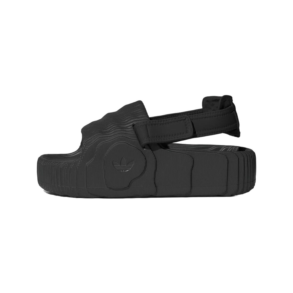 Overkicks - Adidas Adilette 22 XLG Slides Core Black (Womens) (IE5649) - vista lateral