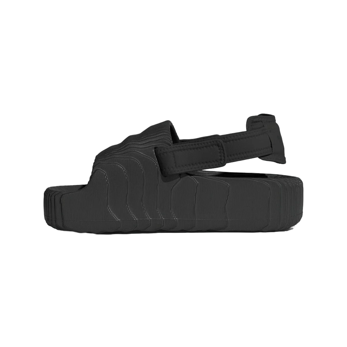 Overkicks - Adidas Adilette 22 XLG Slides Core Black (Womens) (IE5649) - detalle talon