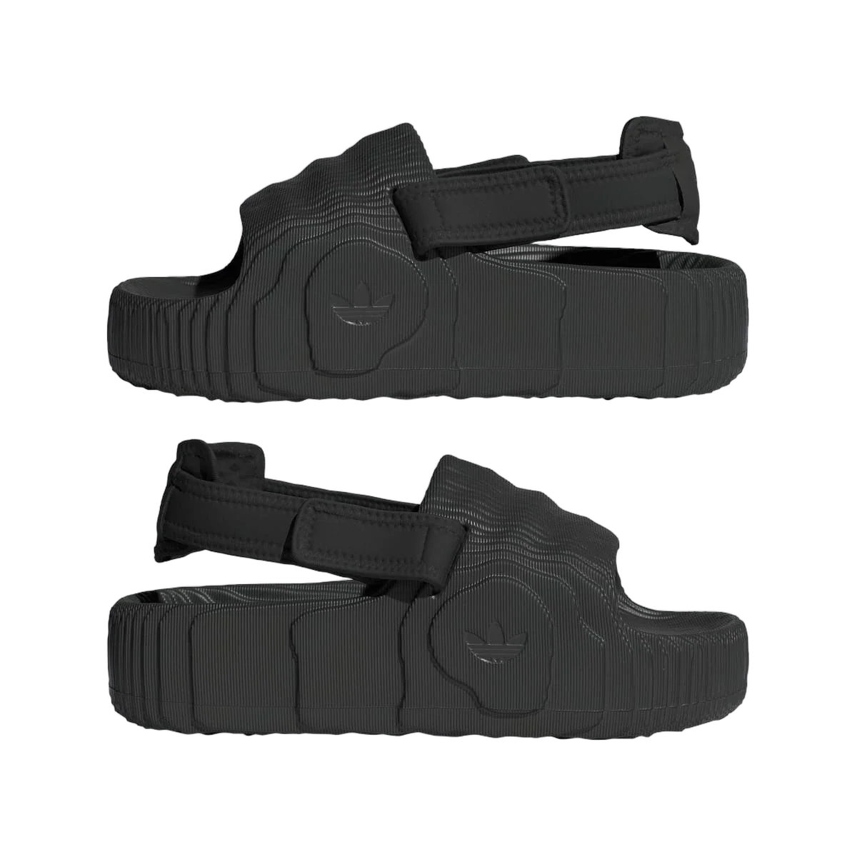 Overkicks - Adidas Adilette 22 XLG Slides Core Black (Womens) (IE5649) - detalle lateral interior