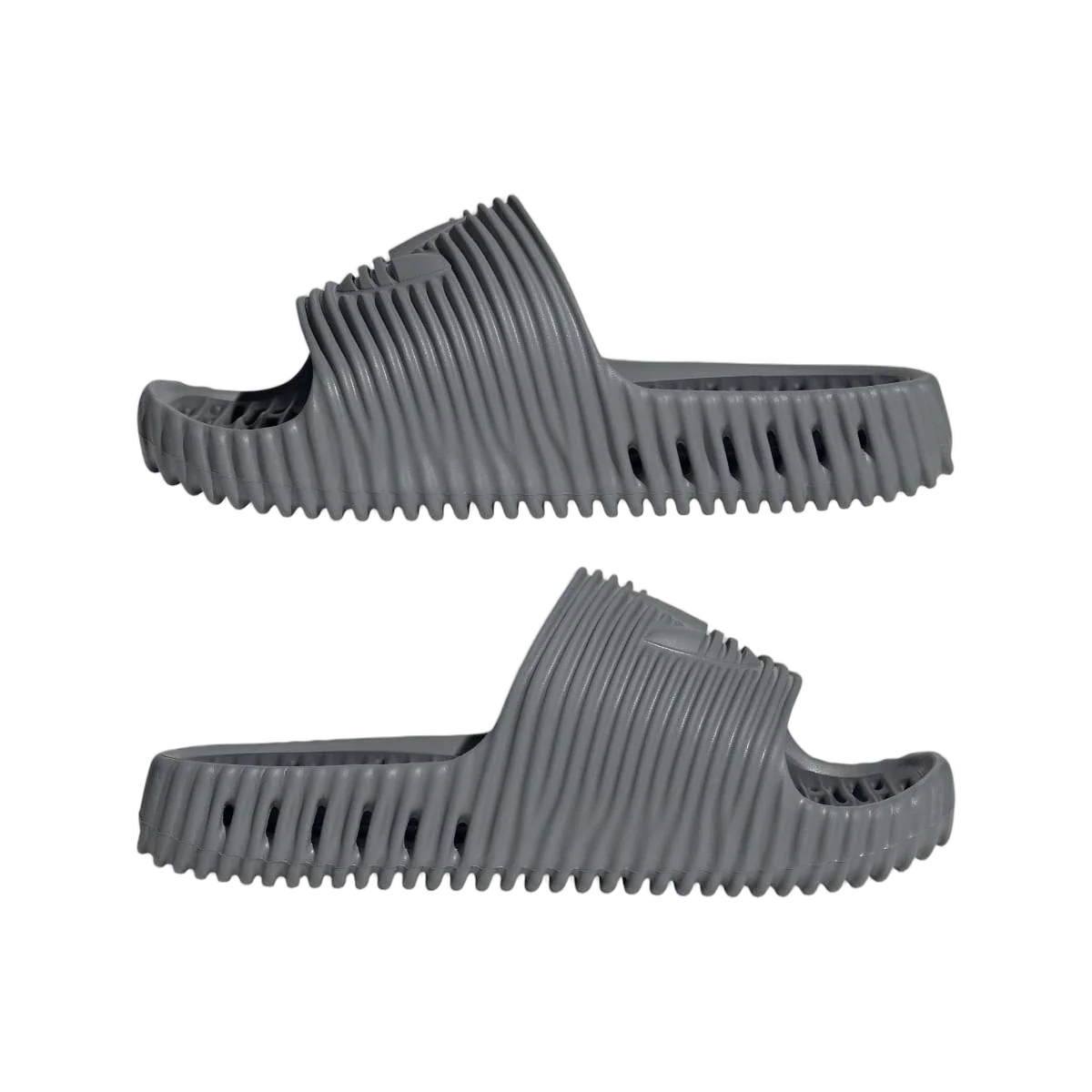 Overkicks - Adidas Adilette 25 Slides Grey Three Grey Four (JR3614) - detalle lateral interior