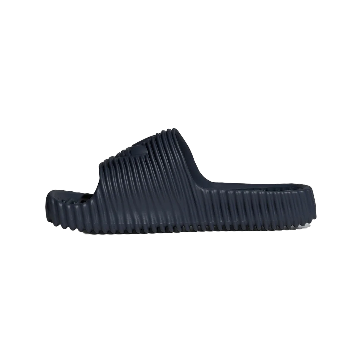 Overkicks - Adidas Adilette 25 Slides Shadow Navy Legend Ink (JR3615) - detalle talon