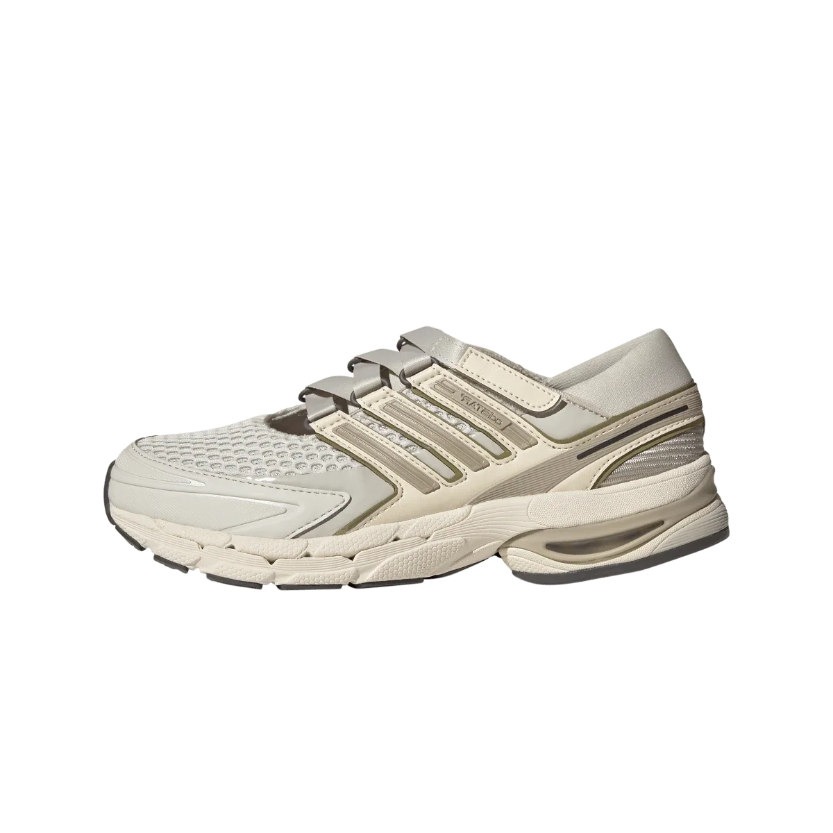 Overkicks - Adidas Adistar Control 5 Mary Jane Wonder White Wonder Beige Alumina (Womens) (LA1823) - vista lateral