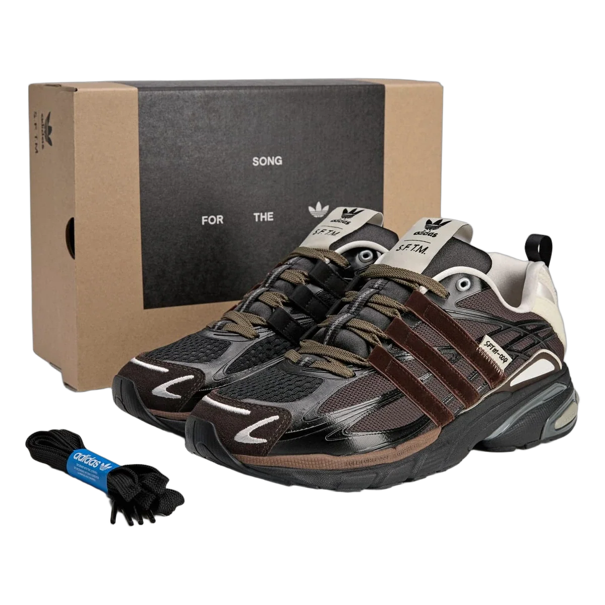 Overkicks - Adidas Adistar Cushion Song for the Mute Core Black Dark Brown (JH9007) - detalle