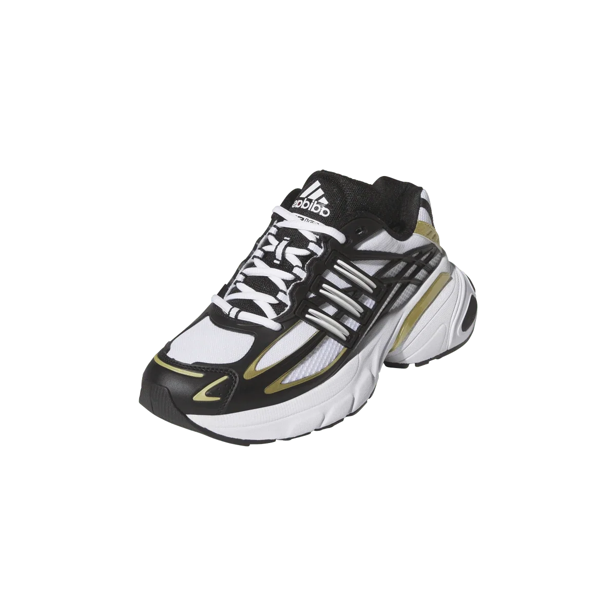 Overkicks - Adidas Adistar XLG 2.0 White Black Gold Metallic (Womens) (KZ9163) - vista trasera