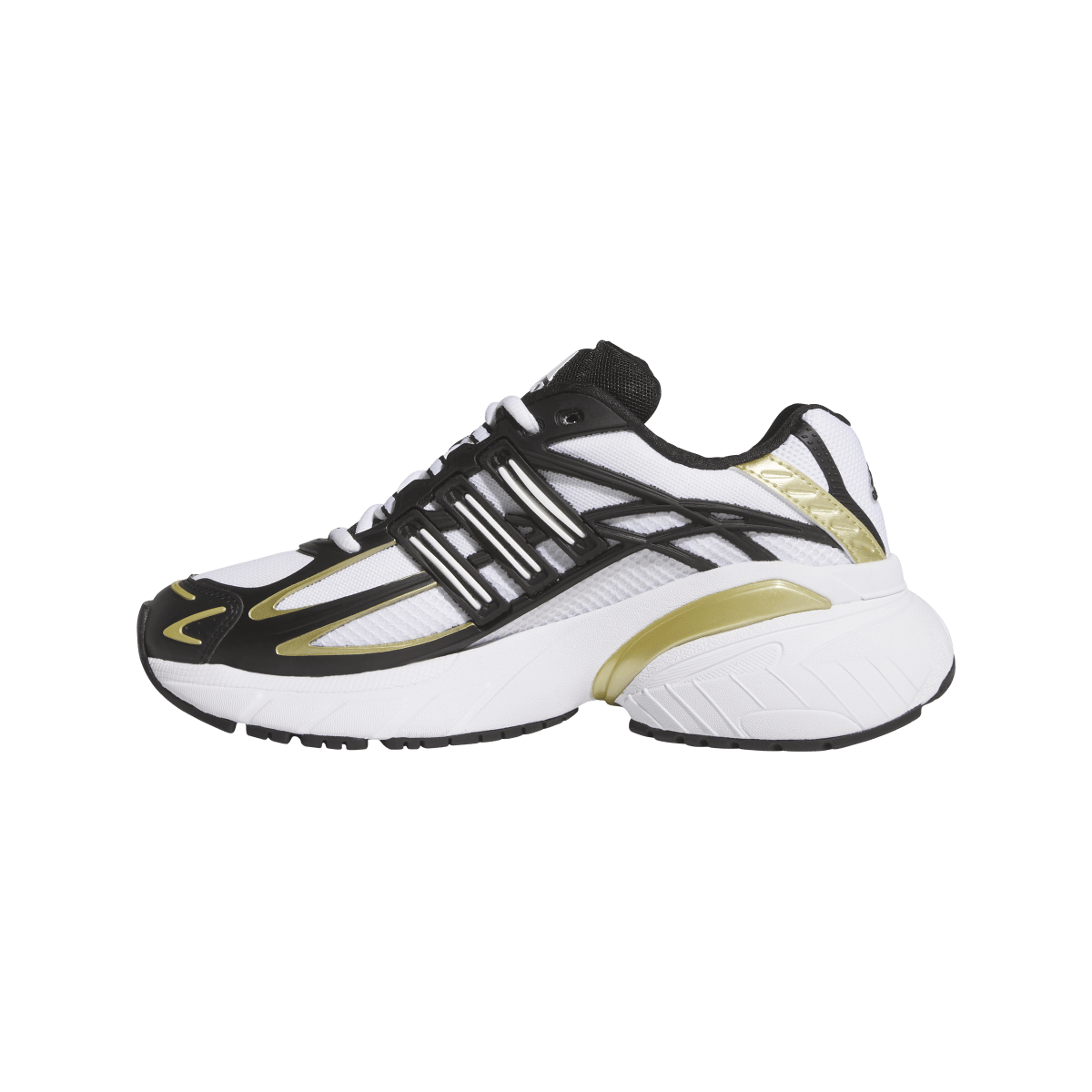Overkicks - Adidas Adistar XLG 2.0 White Black Gold Metallic (Womens) (KZ9163) - detalle talon