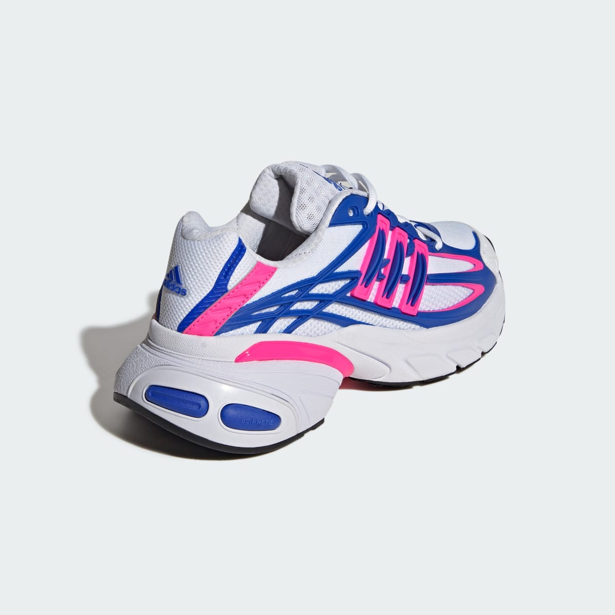Overkicks - Adidas Adistar XLG 2.0 White Lucid Pink Blue (Womens) (KI4182) - vista superior