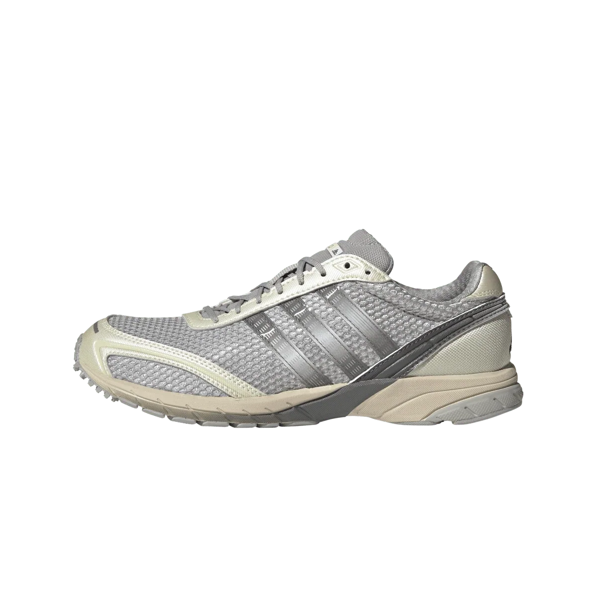 Overkicks - Adidas Adizero Adios OG Grey Four Ice Gold Metallic (Womens) (IH4544) - vista lateral
