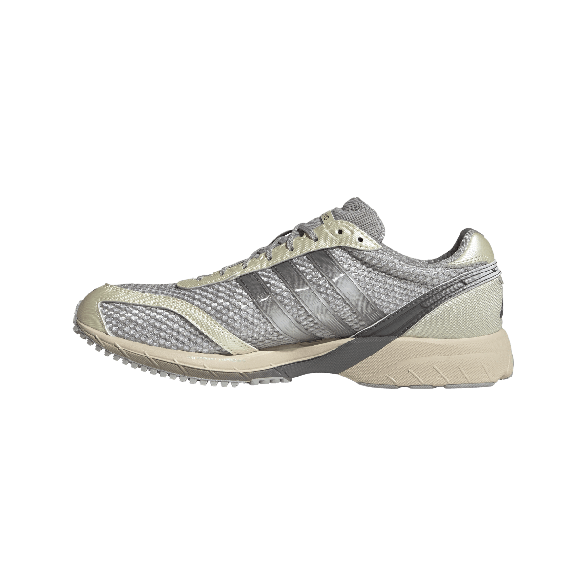 Overkicks - Adidas Adizero Adios OG Grey Four Ice Gold Metallic (Womens) (IH4544) - detalle talon