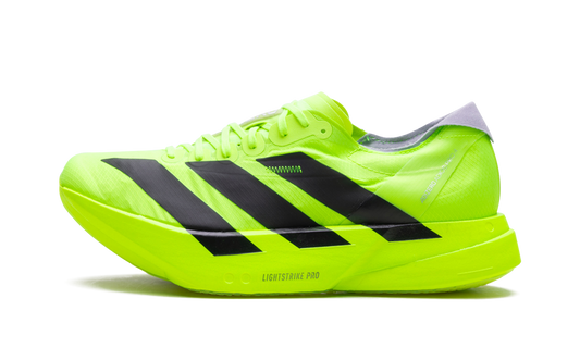 Overkicks - Adidas Adizero Adios Pro 4 Lucid Lemon Black (JR6364) - vista lateral