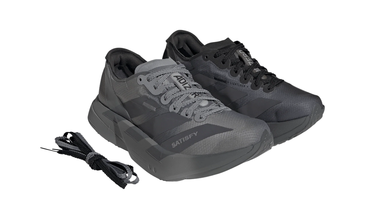 Overkicks - Adidas Adizero Adios Pro 4 Satisfy Black Grey (KH8439) - par completo