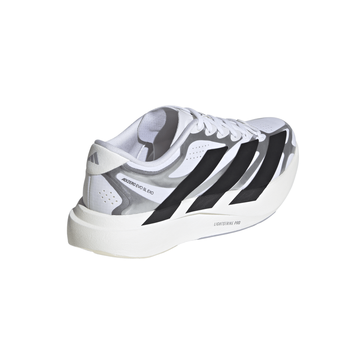 Overkicks - Adidas Adizero EVO SL EXO White Black Silver (Womens) (KI4782) - vista superior