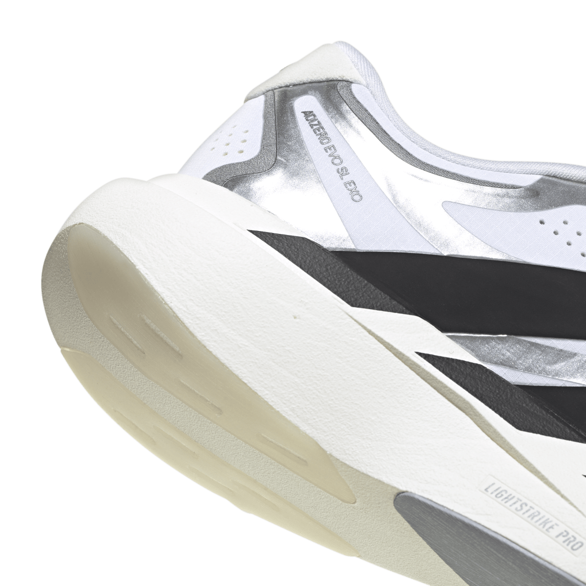 Overkicks - Adidas Adizero EVO SL EXO White Black Silver (Womens) (KI4782) - detalle lateral interior