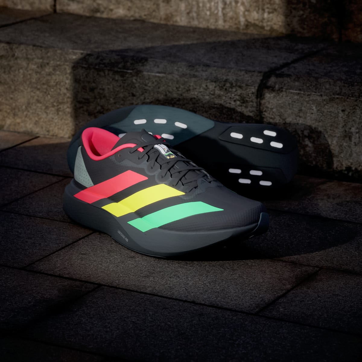 Overkicks - Adidas Adizero Evo SL Bob Marley Black (KJ6160) - detalle lateral interior